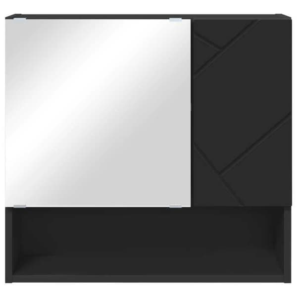 Maison Exclusive - Spejlskab Sort 59 x 17 x 55 cm Ingeniørtræ