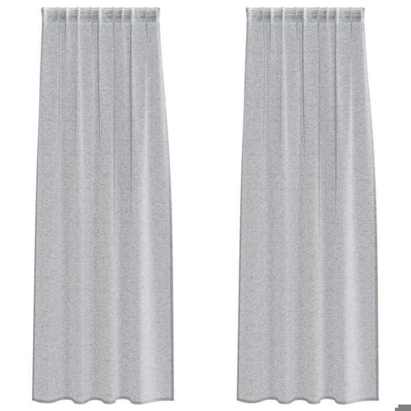Maison Exclusive - Gardin i Voile 2 st Mörkgrå 260 x 140 cm Polyester