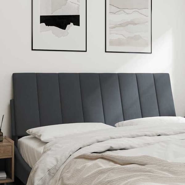 Maison Exclusive - Hovedgærdens pude Hanko mørkegrå 120 cm velour