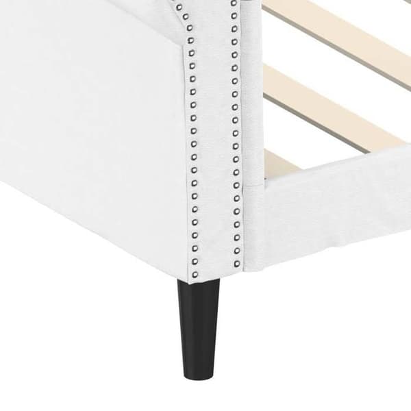 Maison Exclusive - Sängsoffa utan madrass vit 90x200 cm konstläder Vit