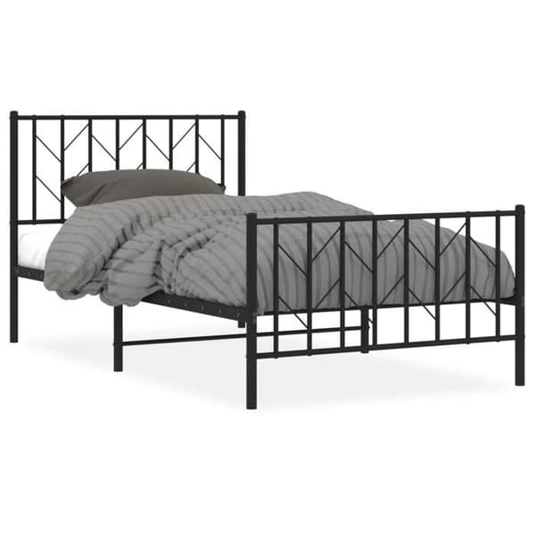 Sängynrunko - MAISON EXCLUSIVE - Maison Exclusive - 100 x 190 cm - Musta - Teräs Svart