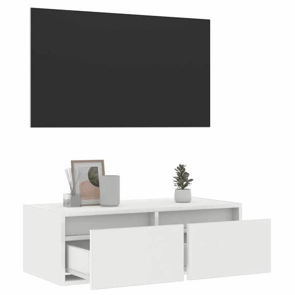 Maison Exclusive - TV-møbel med hvide LED-lys 75x35,5x25 cm