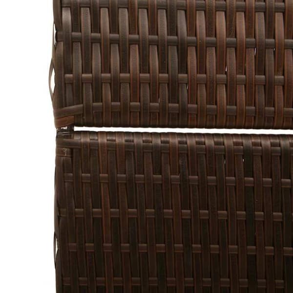Paravent - EXKLUSIV HEM - 195 x 180 cm - Poly rattan - Brun - Fällbar brun