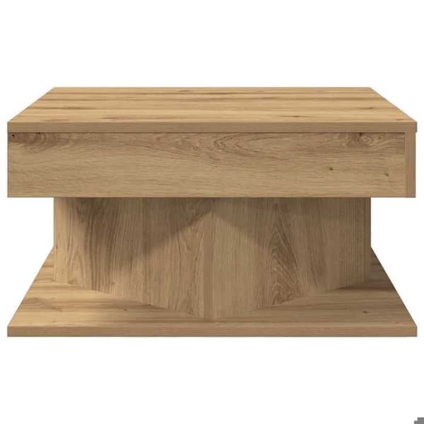 Maison Exclusive - Håndlavet egetræ sofabord 55x55x30 cm ingeniørtræ
