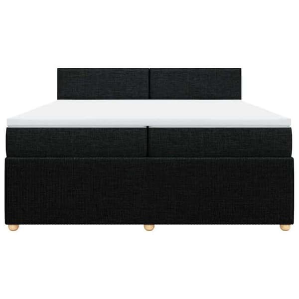 Sengestel med madras - 200x200 cm - Sort - Personaliserbare LED-lys - 2 pladser
