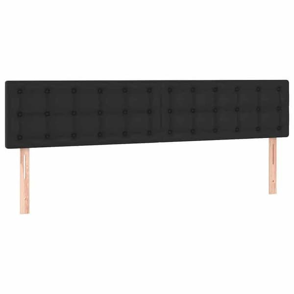 Maison Exclusive - Hovedgærder Sort 180x5x78/88 cm Simililæder