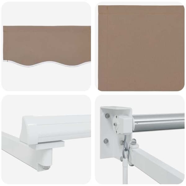 Maison Exclusive - Fällbart tak i taupe 3,5 x 2,5 m