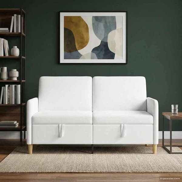 Maison Exclusive - Sofa med opbevaring Hvid 152 x 78 x 87 cm Polyester