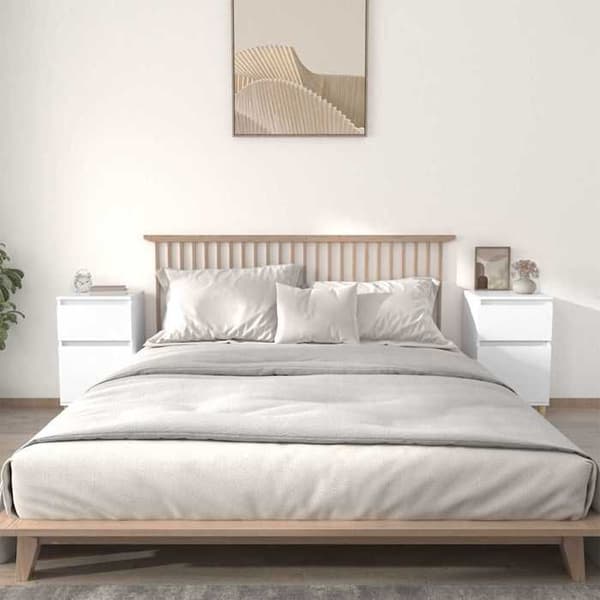 Nattabeller - EKSKLUSIV HUS - Sæt med 2 stk. - Hvid - 40x35x70 cm - Spånplader Vit