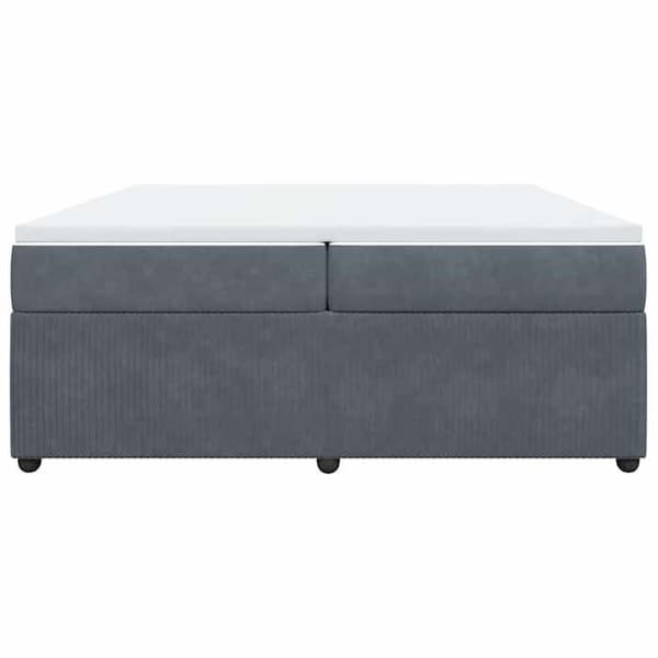 Maison Exclusive - Sänkylaatikko ja harmaa samettimatrassi 200x200cm