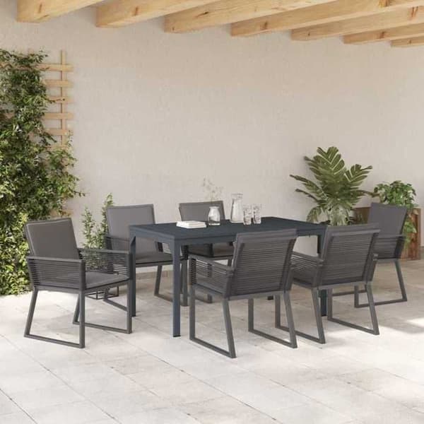 Maison Exclusive - 7 pc have spisebordssæt Anthracit antracit