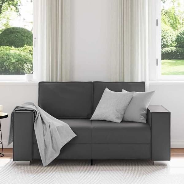 Soffa 2 platser - EXKLUSIV HEM - 160 cm - Grå - Syntetläder - Nutida Grå