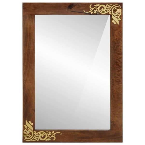 Maison Exclusive - Hunajapruskea kylpyhuonepeili 70 x 50 x 2,5 cm