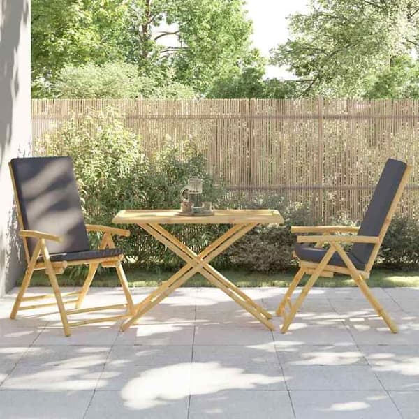 Maison Exclusive - Kokoontaitettava puutarhapöytä 110x55x75 cm bambu