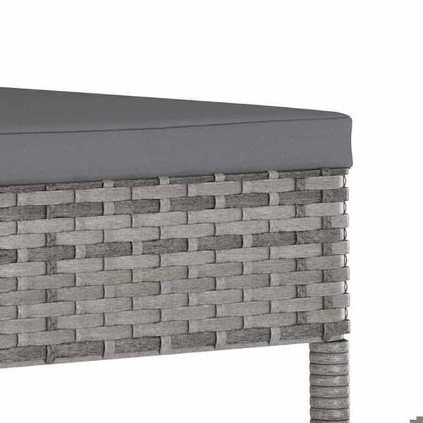 Maison Exclusive - Trädgårdsstolar i set om 2, flätad resin, grå