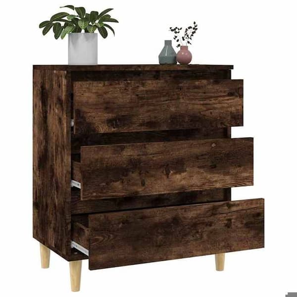 Maison Exclusive - Buffé Ek rökt 60x35x70 cm Ingenjörsträ Rökt ek