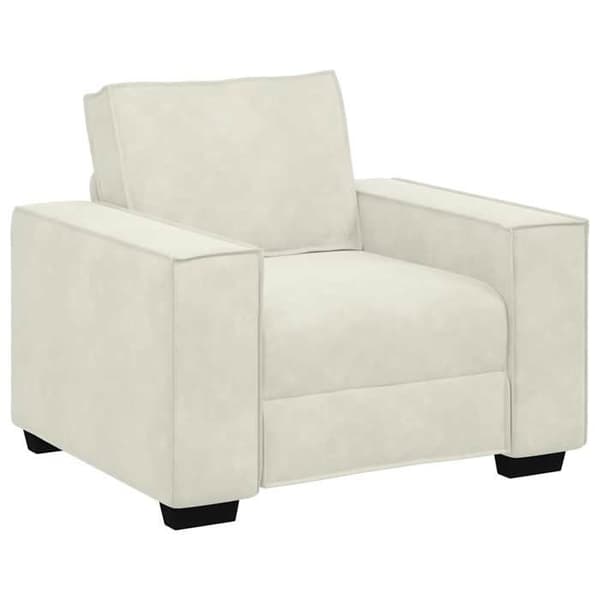 Maison Exclusive - Fåtölj/soffa crème 100x78x84 cm sammet