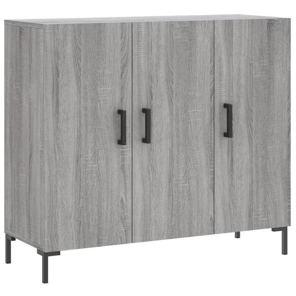 Maison Exclusive - Buffet sonoma grå 90x34x80 cm ingeniørtræ