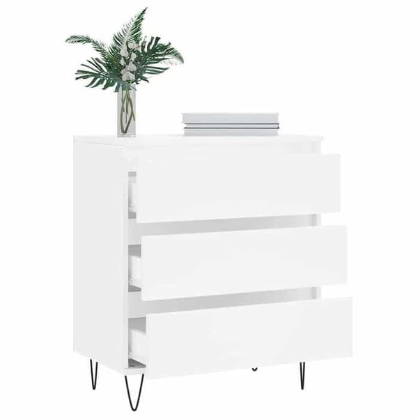 Maison Exclusive - Buffé Vit 60x35x70 cm Ingenjörsträ