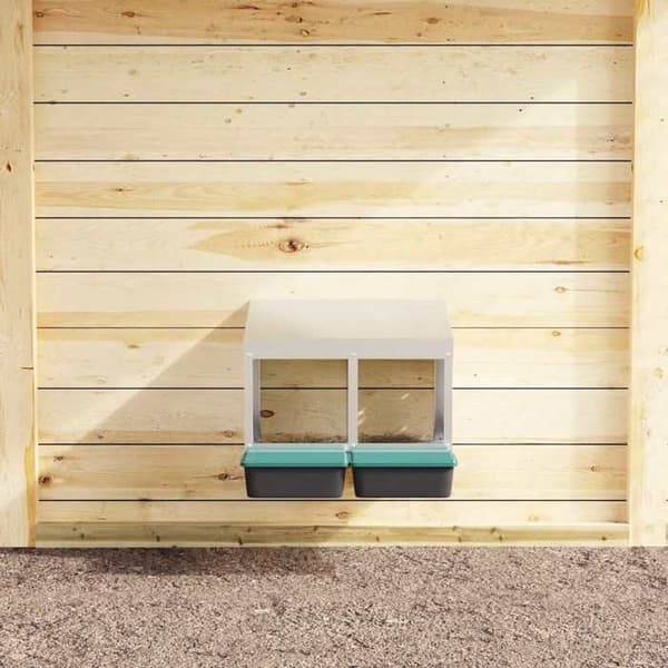 Maison Exclusive - Hönshus med 2 fack, väggmontering, galvaniserat stål