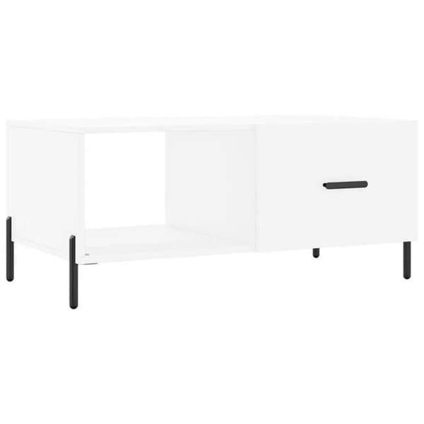 Maison Exclusive - Låg bord vit 90x50x40 cm ingenjörsträ
