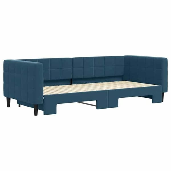Maison Exclusive - Sovesofa med udtræk uden madras blå 90x200 cm