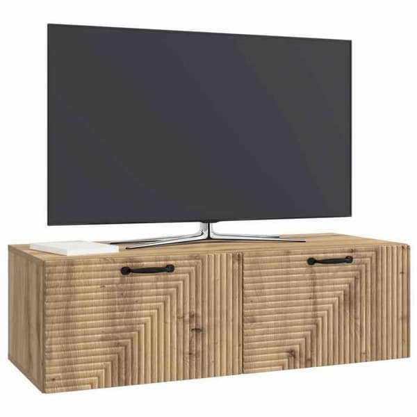 Maison Exclusive - Väggmonterad TV-möbel 98 x 41 x 30 cm Hantverksmässig ek