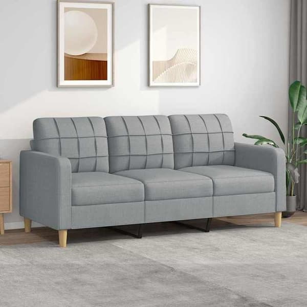 Maison Exclusive - 3-personers sofa Lys grå 180 cm Stof