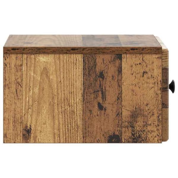 Väggmonterad sängbord - EXKLUSIV HEM - Antik trä - 34,5x33x20 cm - 1 låda - Brun