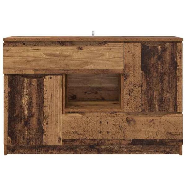 Buffet - EKSKLUSIVT HUS - 100 x 30 x 65,6 cm - Ingeniørtræ - Moderne design - Døre og skuffer