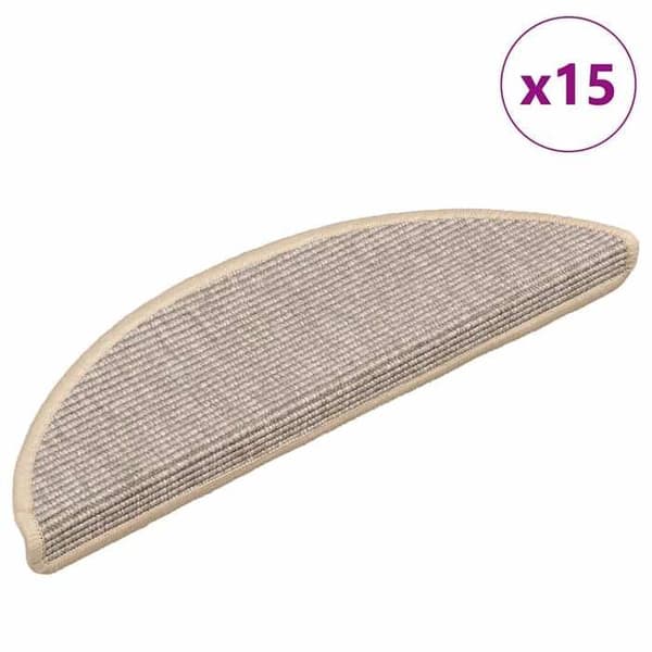 Maison Exclusive - Trappe tæppe 15 stykker 56 x 17 x 3 cm Sølv Halvrund