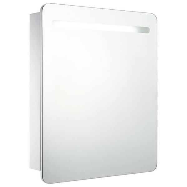Maison Exclusive - LED-peilikaappi 68x9x80 cm Vitt och silver