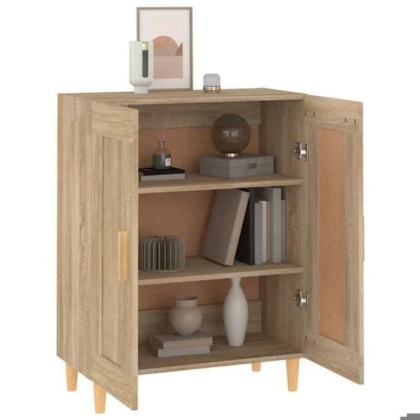 Maison Exclusive - Buffé Ek sonoma 69,5x34x90 cm Ingenjörsträ