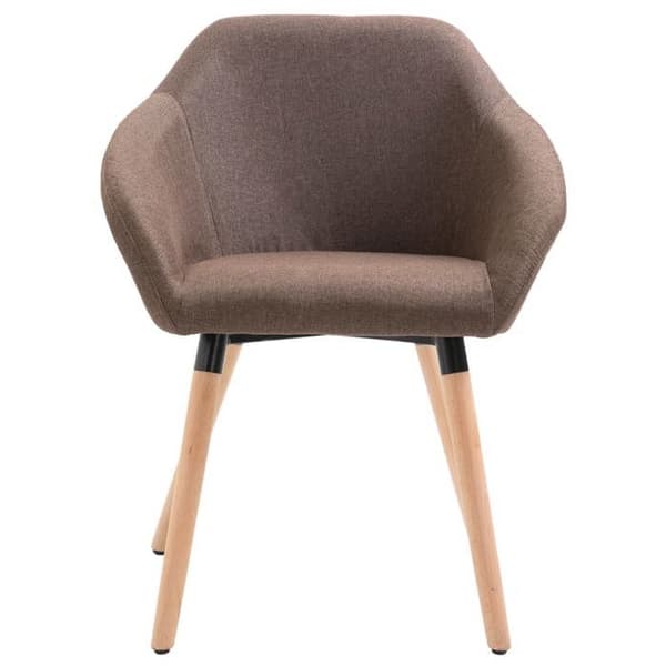 Maison Exclusive - Matstolar set om 6 brun tyg kastanj