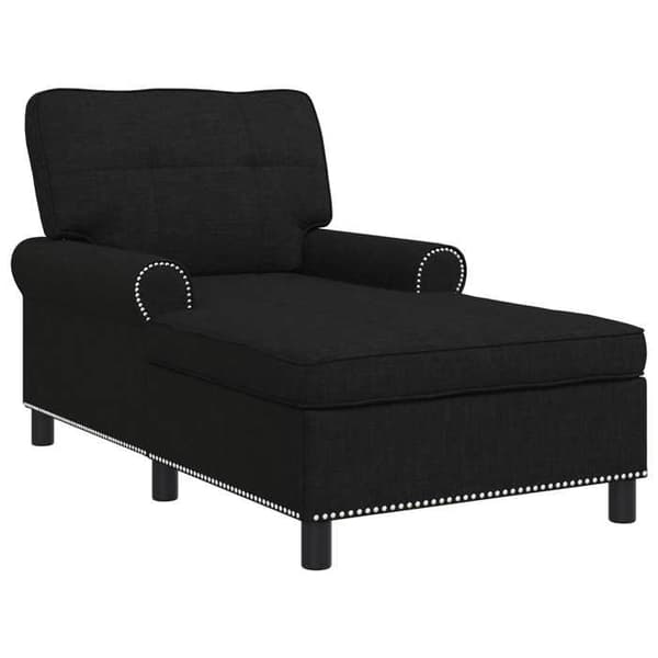 Maison Exclusive - Lang stol Sort stof 91 x 157 x 91 cm