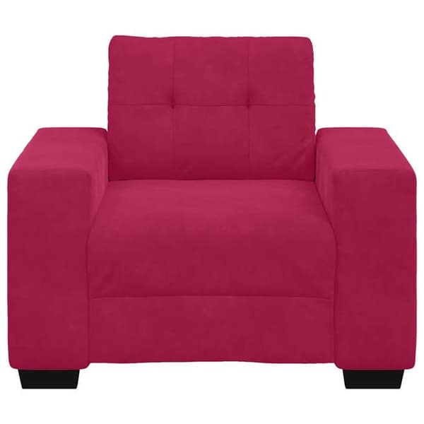 Maison Exclusive - Bordeaux punainen sohva/tuoli 100x78x80 cm sametti