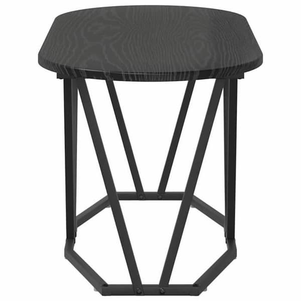 Bord - EKSKLUSIV HUS - 80 x 40 x 40,5 cm - Oval - Sort eg - Sorte ben svart ek