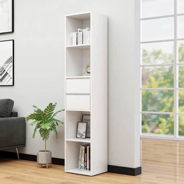 Maison Exclusive - Bibliotek Vit 36x30x171 cm Ingenjörsträ