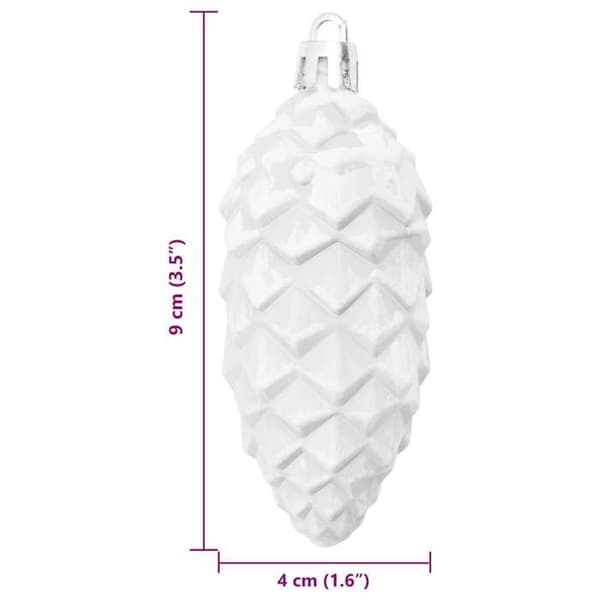 Maison Exclusive - Juldekoration 40 st Vit 4 x 9 cm Plast Vit
