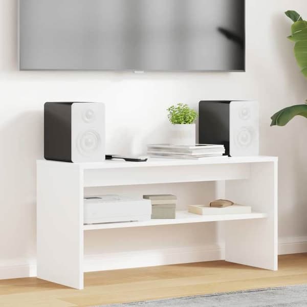 Maison Exclusive - TV-möbel 80 x 30 x 40 cm Vit Ingenjörsträ