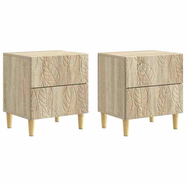 Maison Exclusive - Sängbord 2 st Ek Sonoma 43 x 34,5 x 48 cm