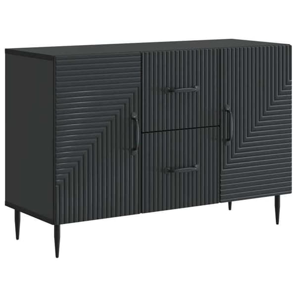 Maison Exclusive - Buffet med skuffe Sort 89 x 34,5 x 60 cm Ingeniørtræ