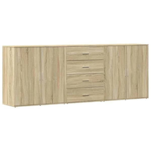 Maison Exclusive - 3 stk. Buffet Sonoma Eg Ingeniørtræ
