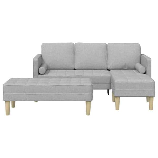 Soffgrupp - EXKLUSIV HEM - Modern - Molngrå - Andningsbart polyester - Modulerbara sektioner Molngrå