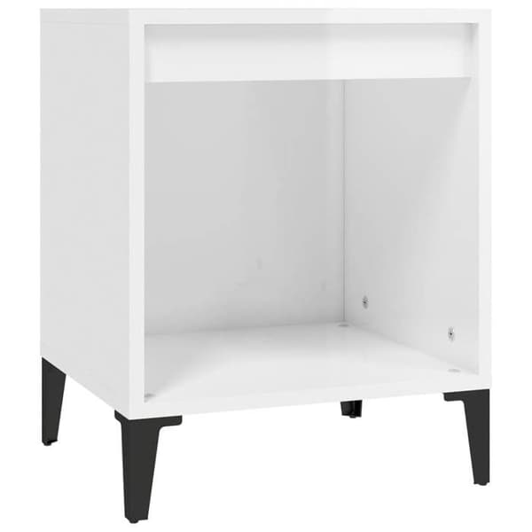 Maison Exclusive - Sängbord 2 st Vit blank 40x35x50 cm Strålande vit
