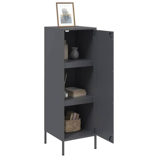 Buffet høj - EKSKLUSIV HUS - 36 x 39 x 113 cm - Antracit - Stål - 3 rum antracit