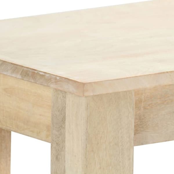 Maison Exclusive - Konsol 110x35x77 cm i massivt mangotræ Vit finish