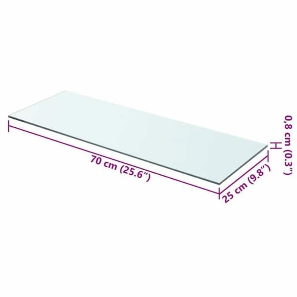 Maison Exclusive - Hyllpanel Transparent Glas 70 x 25 cm Transparent
