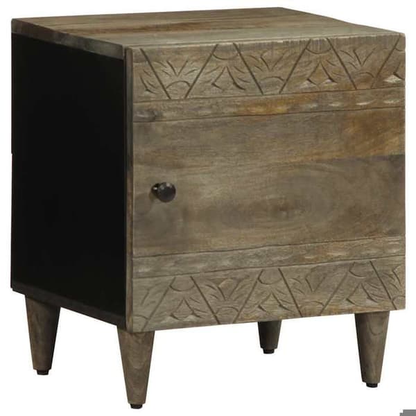 Maison Exclusive - 2 stk natborde grå lys 40x33x46 cm solid mangotræ