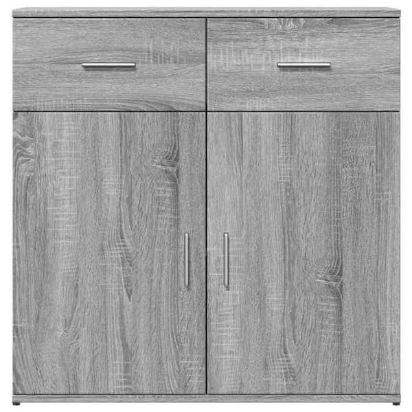 Maison Exclusive - Bufféer 2 st sonoma grå 79x38x80 cm ingenjörsträ